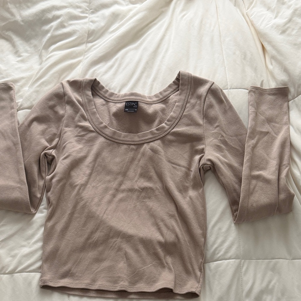 EST. PAC (PacSun) Tan Long Sleeve Top